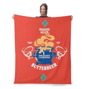 Imagem de Warner Bros. Harry Potter Caldeirão vazado, cobertor de toque de seda, aconchegante para todas as estações, leve para sofá, roupa de cama para meninos e meninas, 152 x 203 cm