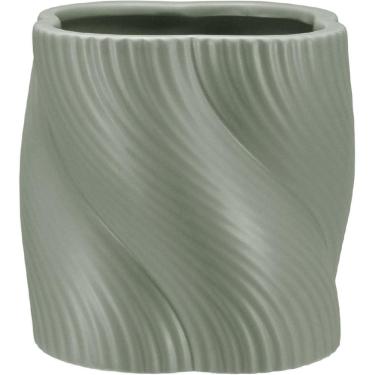 Imagem de CACHEPÔ VASO DECORATIVO PLANTA HOME&CO CERÂMICA 12x11x11cm CINZA
