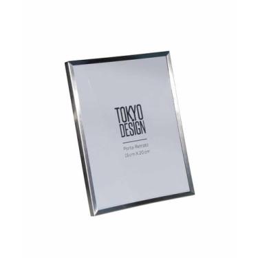 Imagem de Porta Retrato em Metal e Vidro 15x20 Moldura Lisa - Tokyo Desing, Prat