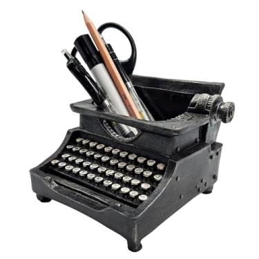 Imagem de LittleVoleSherry Porta-lápis vintage para mesa de escrever, retrô, antigo, para decoração de mesa de escritório em casa, presentes exclusivos para amantes de máquinas de escrever