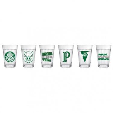 Imagem de Copo Americano Conjunto 6 Palmeiras 190ML Licenciado Futebol - ALLMIX