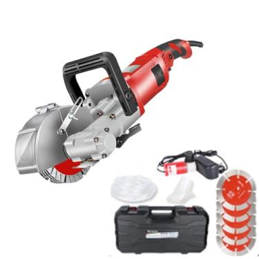 Imagem de Máquina de corte de parede elétrica de 4000 W, 5 lâminas de serra de diâmetro, profundidade de ranhura de 0 a 37 mm, máquina de paredes de tijolo de concreto, 7500r/min, para ranhurar paredes de