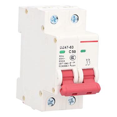 Imagem de Disjuntor Em Miniatura 2P Com Janela Visual e Montagem No Trilho DIN para Sobrecarga Confiável No Escritório e Em Casa (50a)