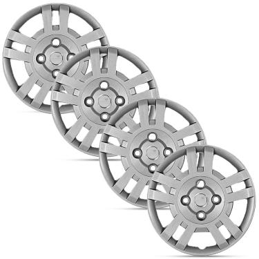 Imagem de Jogo 4 Calota Modelo Original Ford Fiesta Prata Aro 14