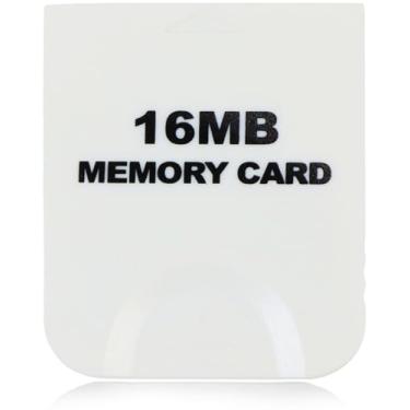 Imagem de OMYZERO Cartão de memória Gamecube - Armazenamento de alta velocidade para consoles Nintendo Gamecube e Wii, kit de acessórios para jogos (16 MB-branco)