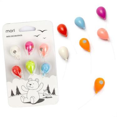Imagem de Imã Magnético Balões 6 peças Multiuso Decorativo Colorido - mori, Colo