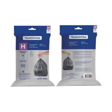 Imagem de Saco De Lixo Para Lixeiras Tramontina Com Cordão De Fechamento 20 Litros