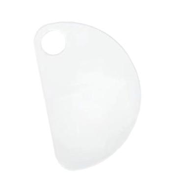 Imagem de FashionCha Bandeja de paleta de maquiagem, paleta de mistura de base, leve, acrílico, para artistas, iniciantes, acessórios de viagem, bandeja de mistura de, Semicírculo 10cmx16cm