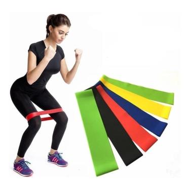 Imagem de Kit 5 Mini Thera Band Banda Elástica Faixa Treino Elástico