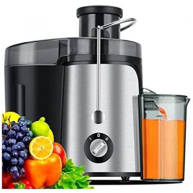 Imagem de Centrifuga de Frutas com Bocal Grande e 2 Estágios, 110V 600W, Loilat, Prata