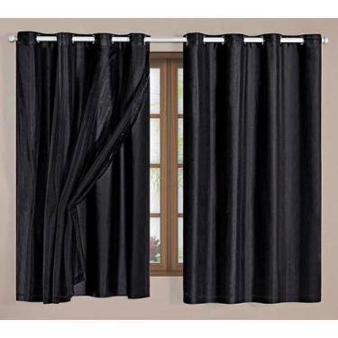 Imagem de Cortina Blackout PVC com Tecido Voil - 2,80 Largura x 1,60 Altura Vari