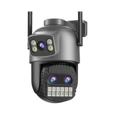 Imagem de Câmera IP Wi-Fi Externa 15MP Com Tela Dupla, Zoom 10X, PTZ, Vigilância