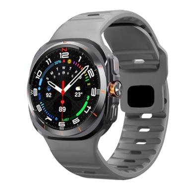 Imagem de FUKUZL Para samsung galaxy assista ultra cinta 47mm acessórios pulseira cinto esporte silicone correa pulseira para galaxy watch7 ultra pulseiras(Space gray)