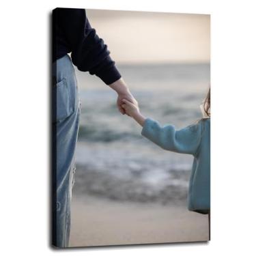 Imagem de Cute Child Poster Care Canvas Prints Family Wall Art For Home 1 painéis Decorações com moldura 91.4 cm x 61.0 cm