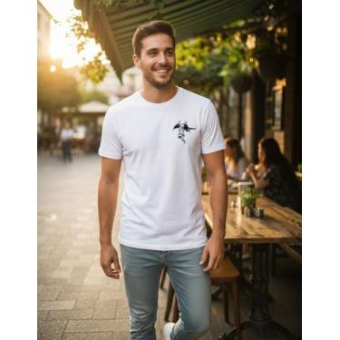 Imagem de Camiseta Camisa Anjo Ak47 Cupido Em Algodão Top Basica Y2k, Branco, GG