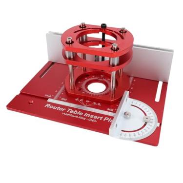 Imagem de Generic Mesa de Roteador Com Base de Elevação de Placa Superior, Kit de Placa de Inserção de Liga de Alumínio para Marcenaria, Com Haste de Elevação Manual e Acabamento Anodizado, Cabe