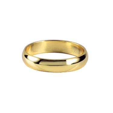 Imagem de Aliança de casamento minimalista para mulheres e homens, banhado a ouro, moderno, polido, empilhável, 4 mm, cúpula, anéis, ajuste confortável, simples, clássico, compromisso, noivado, aniversário,