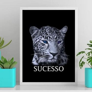 Imagem de Quadro Motivacional Sucesso 24X18Cm - Com Vidro Branca