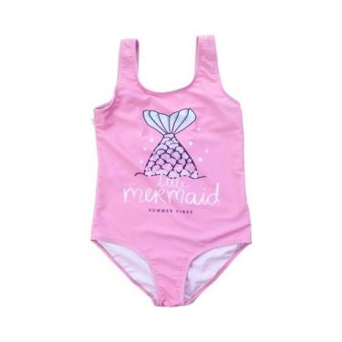 Imagem de Maiô De Verão Com Estampa Em Gradiente Para Meninas, Roupa De Banho Pa