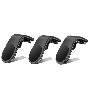 Imagem de Kit 3 Suporte Adaptador Universal De Carro Tipo L Preto