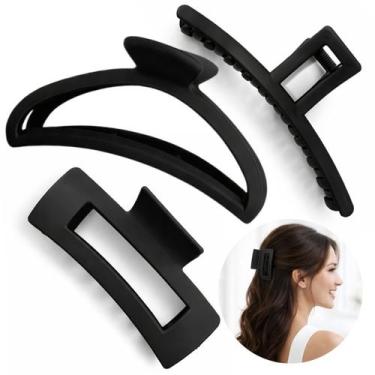 Imagem de Kit 3 Piranhas de Cabelo Grandes Presilha Grampo Feminino - - Vidalize