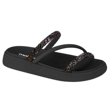 Imagem de Sandália Chinelo Moleca Flatform Tiras Glitter 5469 121 3/39, Multi pr