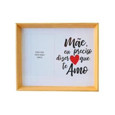 Imagem de Porta retrato moldura madeira mãe estampas sortidas 10x15cm - ART FRAM