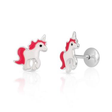 Imagem de Brinco Prata Infantil Tarraxa Baby Prata Original Delicado - Lojas La&