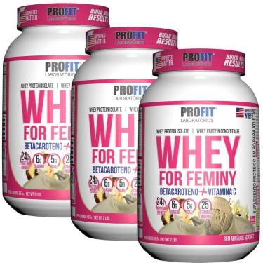 Imagem de 3X WHEY PROTEIN FOR FEMINY 907G PROFIT-Unissex