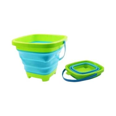Imagem de Baldes de Praia Dobráveis de Silicone para Crianças - Brinquedos de Ar