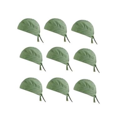Imagem de Bandana Verde Mate Claro Touca Cozinha Cozinha Unissex 10un - CASACHA