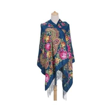 Imagem de Xale Feminino De Inverno Em Pashmina 2024: Lenço Estampado De Designer
