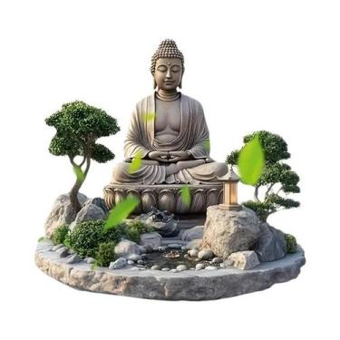 Imagem de Estátua De Buda Lotus Terrace Para Decoração De Escritório E Casa, Esc