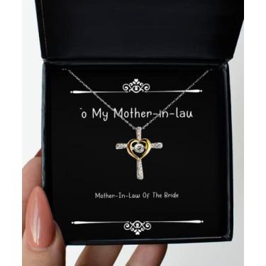 Imagem de SpreadPassion Presentes úteis para sogras, sogra da noiva, colar de dança cruzada de Natal para sogra, Zinco banhado a prata