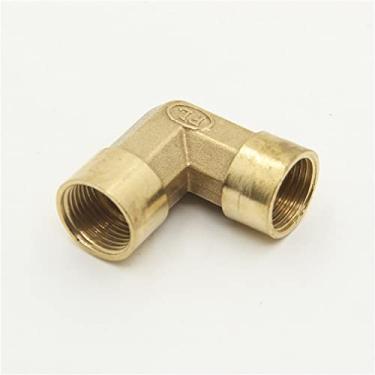 Imagem de 1/8"?1/4";?3/8";?1/2";?3/4";?1"?Acoplador conector de encaixe de tubo de cotovelo de lat?o de 90 graus com rosca f¨ºmea/macho, L, FF, 1/8"