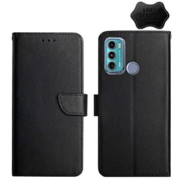 Imagem de For Motorola Moto G60 Genuine Leather Fingerprint-proof Horizontal Flip Phone Case