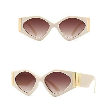 Imagem de Óculos de sol feminino quadrado fashion designer de luxo lente gradiente preto superdimensionado óculos de sol feminino armação grande óculos da moda, chá amarelo bege c6, tamanho único