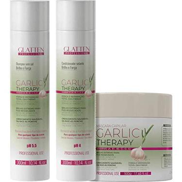 Imagem de Glatten Professional Garlic Therapy - Kit Óleo de Alho Força e Reparação Trio (3 Produtos)