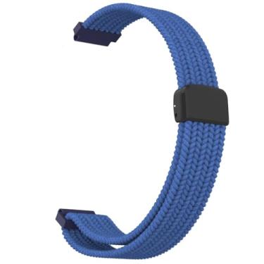 Imagem de C2D JOY Pulseira de nylon trançada compatível com Garmin Forerunner 735XT/235, pulseira magnética esportiva de nylon com chave de fenda, azul médio