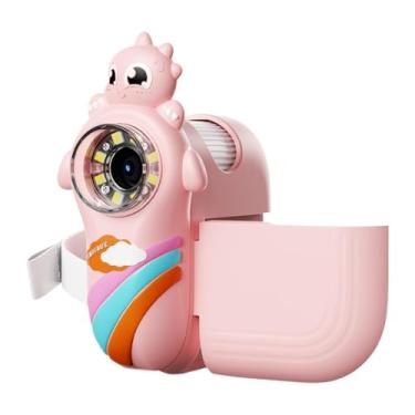 Imagem de shamjina Microscópio para crianças, lupa, brinquedo de kit científico portátil, mini microscópio digital de ampliação 1000x para idade 3 4 5 6 7 8, Rosa