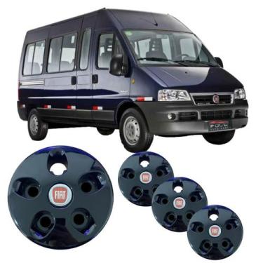Imagem de Jogo Calota Ducato Centro 1998 A 2017 Aro 16 4un Black Piano - CRC