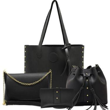 Imagem de Kit Bolsa + Necessaire - Duodrop, Preto