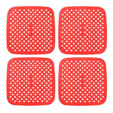 Imagem de Kit 4 Tapetes Airfyer Protetor Silicone Antiaderente 18Cm