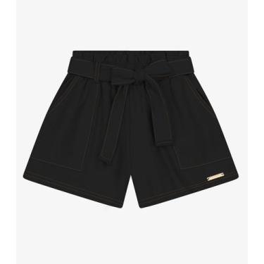 Imagem de Shorts Infantil em Moletinho Denim Trick Nick Preto, 4, Preto