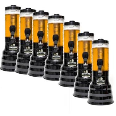 Imagem de 7 Torres De Chopp 2.2 Litros 14 Refil Gelante Gira 360 - Geral