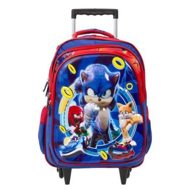 Imagem de Mochila Infantil Com Rodinhas Sonic The Hedgehog Filme - TOYS 2U