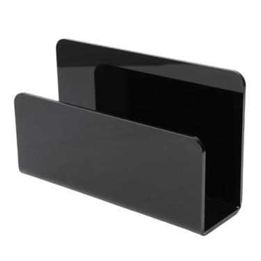 Imagem de Asixxsix Suporte de Correio Acrílico, Organizador de Envelope Vertical Com Recurso Independente para Mesa, Classificador de Notas de Cartas de Bancada Leve para Escola de Home Office (Preta)