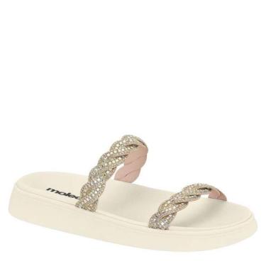 Imagem de Tamanco Casual Feminino Moleca Confortável Brilho 5469.133, Dourado, B