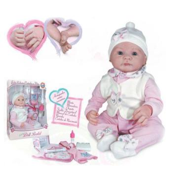 Boneca Bebe Reborn Recem Nascida de Silicone com 20 Itens - Chic Outlet -  Economize com estilo!