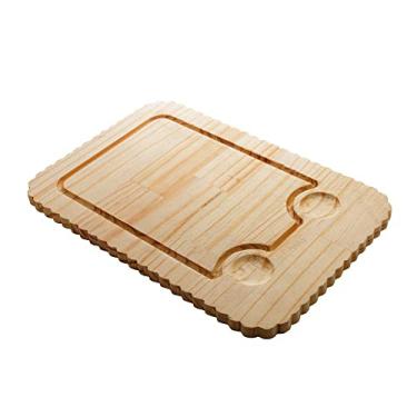 Imagem de TABUA MADEIRA COM 2 BOWLS CRISTAL PINUS 40X27X6CM